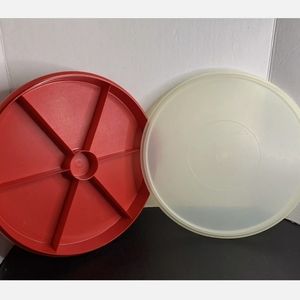 Vintage Tupperware Party Platter w/Lid
